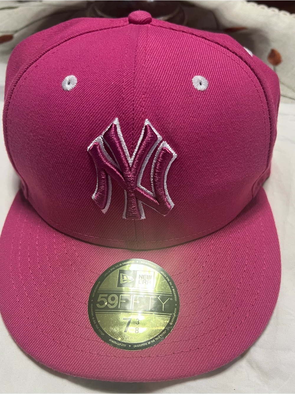 New Era Hot Pink NY 59FIFTY Fitted Cap
